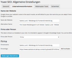 - información de la empresa