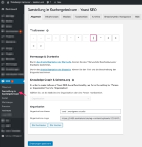 Tragen Sie Ihren Firmennamen ein und denken Sie daran, in irgendeiner Form Ihren Standort einzubauen, sofern dieser für Ihr Unternehmen wichtig ist. Das ist zum Beispiel bei Handwerksbetrieben der Fall.