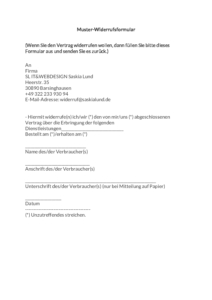 &bull; widerrufsformular