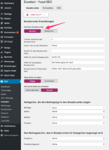 Yoast SEO Advanced Breadcrumbs