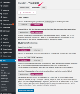 Optimizar permalinks Yoast SEO