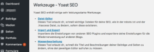 Yoast SEO tools
